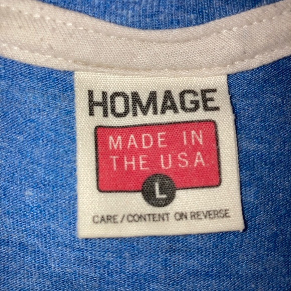 HOMAGE USA Light Blue T-Shirt - Picture 3 of 3